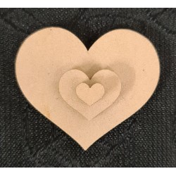 Hearts 3mm MDF, Packs of 10